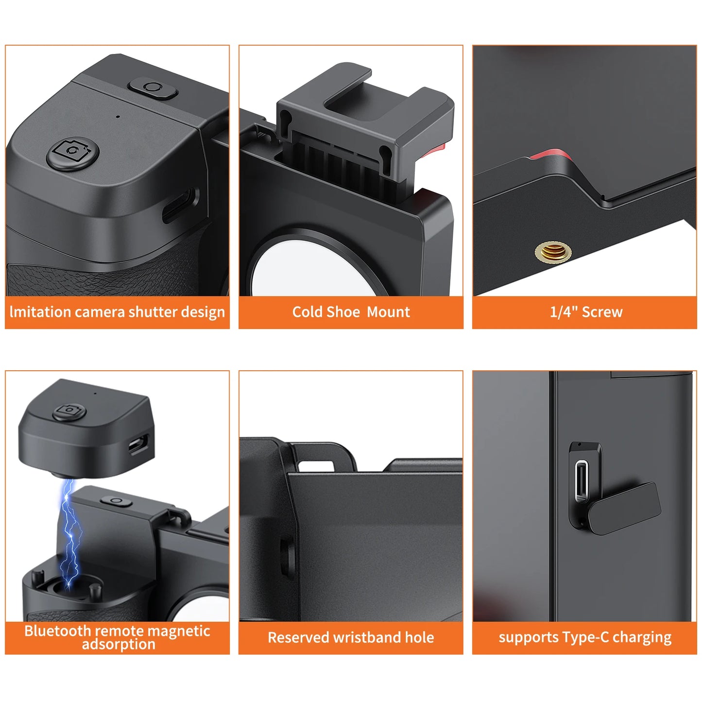 UURIG Phone CapGrip Handheld Selfie Booster