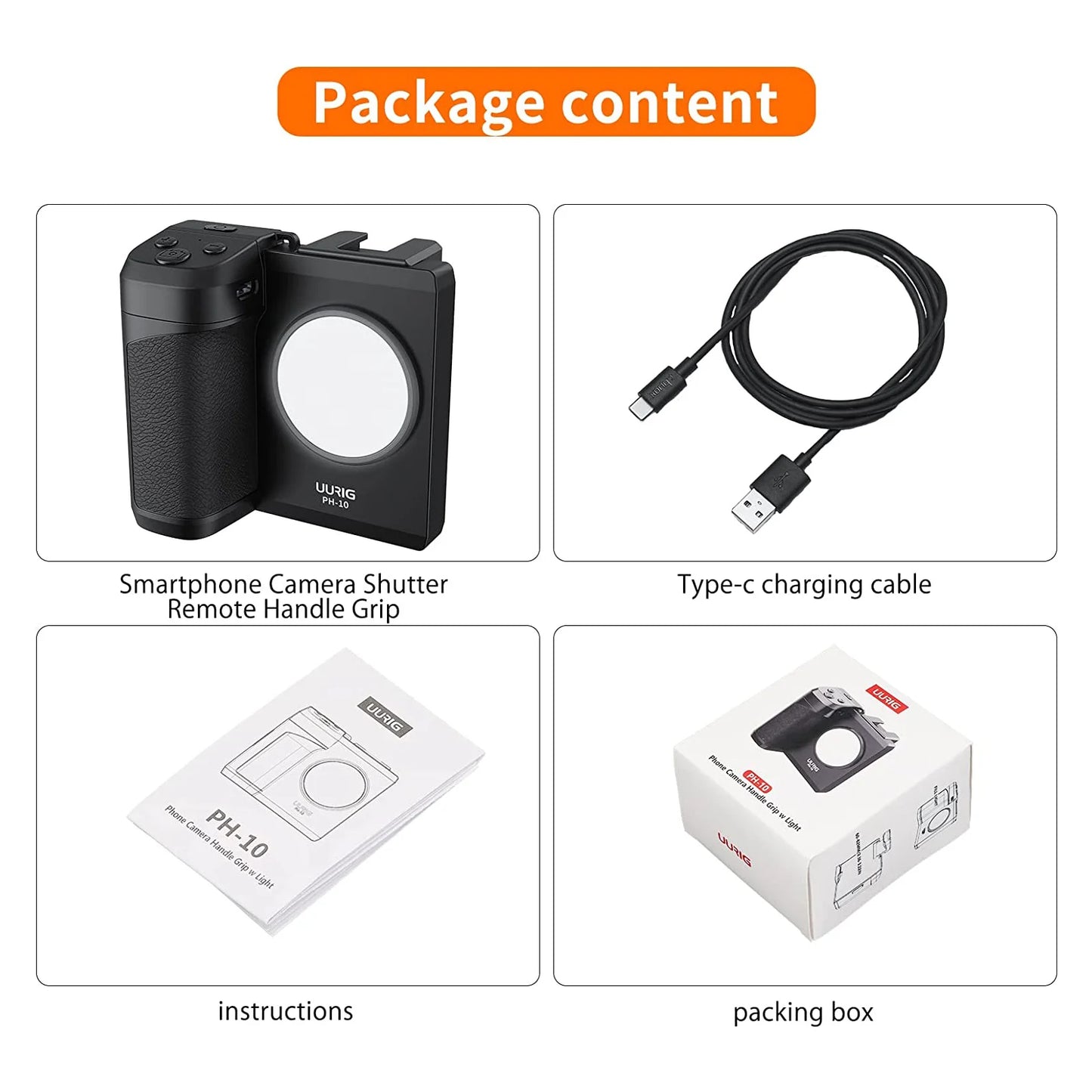 UURIG Phone CapGrip Handheld Selfie Booster