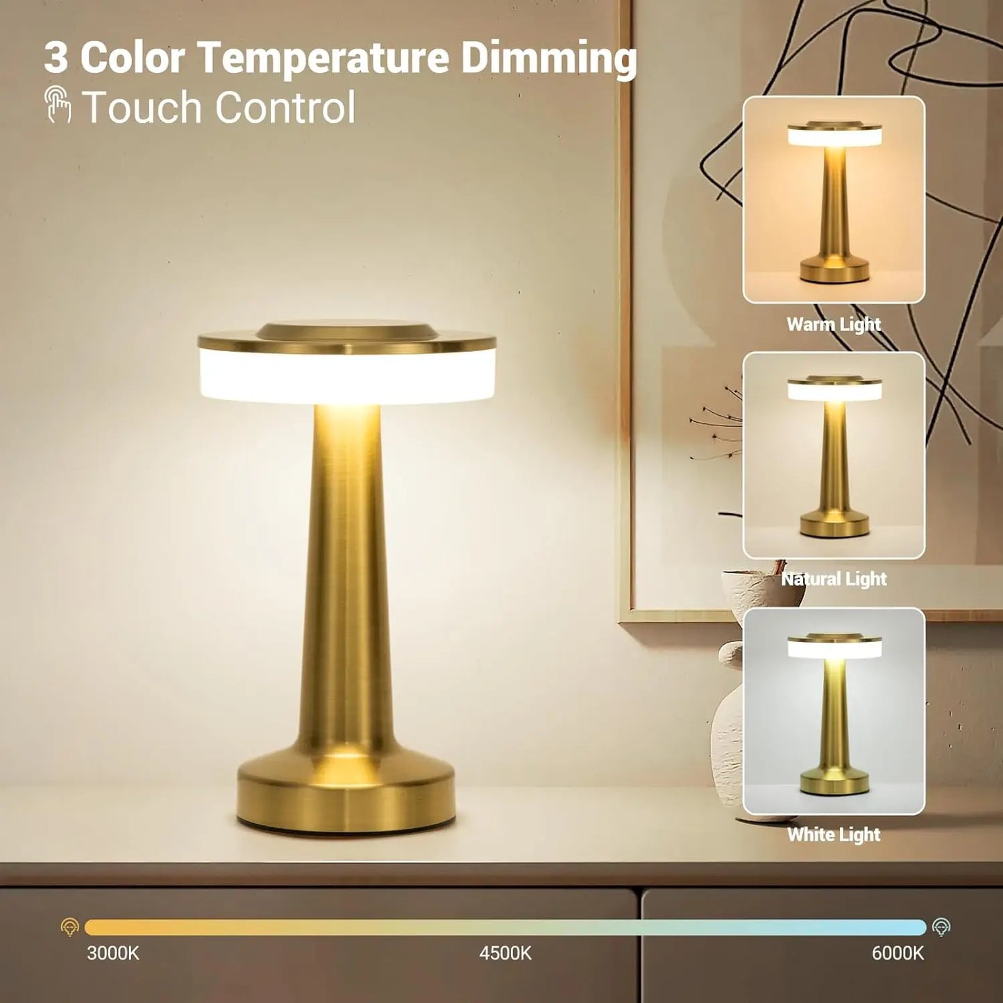 Rechargeable LED Touch Table Lamp