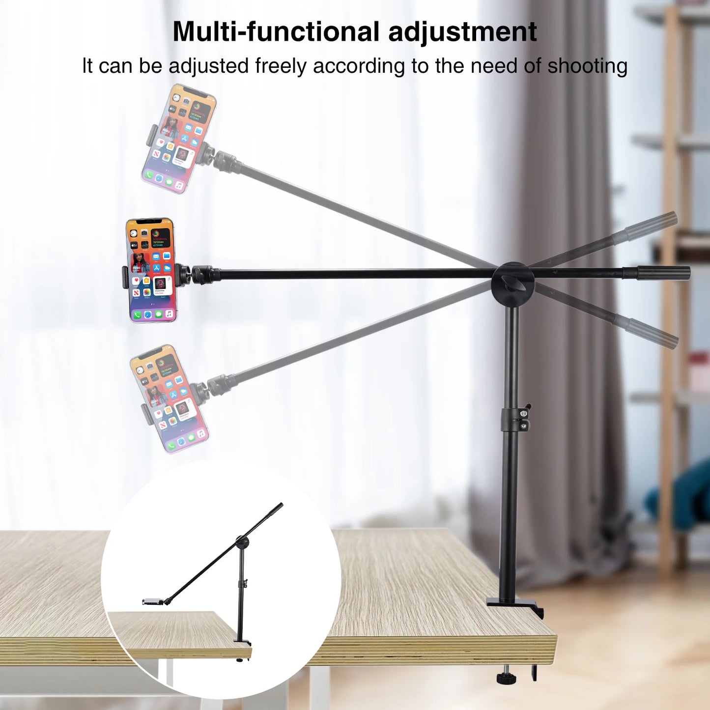 Overhead Desk Mount with Phone Holder